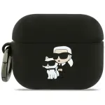 Karl Lagerfeld silikoon&uuml;mbris Karl & Choupette pea 3D disainiga AirPods Pro 3-le, must