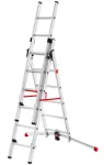 Hailo S100 ProfiLOT Kombineeritud Redel, Alumiinium, 2x6+1x5 Pulka, 3-osaline, Max Koormus 150 kg