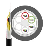 INFRALAN U-DQ(ZN)BH OS2 48E (4x12) Eca 5000N LSZH must 11,2mm G657A1 fiiberoptiline kaabel 54448.1D-E5