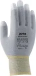 Uvex Unipur Carbon nailonist kootud kaitse-t&ouml;&ouml;kindad, suurus 10, hall/must, PU peopesakattega, antistaatilised 6055610