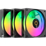 OCYPUS Gamma F12 Elite ARGB 120 mm PWM ventilaator (3-pakk, must)