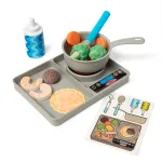 Melissa & Doug Simmer & Stir Stovetop Play Set koos Water WOW v&auml;rvimuutva m&auml;ngutoiduga, eelkooliealine m&auml;nguasi, vanusele 3+
