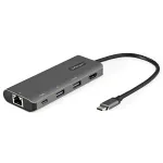 StarTech.com USB C multiliideseadme adapter - 10Gbps USB USB-C minidokk 4K 30Hz HDMI-ga - 100W toiteedastuse l&auml;bip&auml;&auml;s - 3-pordiline USB-jaotur, GbE - USB 3.1/3.2 Gen 2 s&uuml;learvuti dokk - 10 inch kaabel