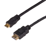 Akyga AK-HD-10M HDMI-Mini HDMI kaabel v1.4, High Speed with Ethernet, 1 m, must