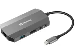 USB-C dokk Sandberg 6in1 Travel Dock