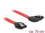 SATA-kaabel DeLOCK 83970 0,7 m SATA 7-kontaktiline must punane