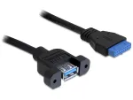USB 3.0 F/F kaabel DeLOCK 83118 0,5 m must