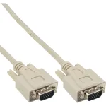 VGA-kaabel 15 kontaktiga HD isane/isane beež 10m InLine 17712E