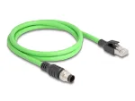 V&otilde;rgukaabel DeLOCK M12-kaabel A-kodeeritud 8 kontaktiga isane RJ45 isasele PUR (TPU) 1 m