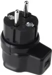 Elektriline nurkpistik Bachmann Vollgummi 740.017 IP44 must, 3-pooluseline kummi-nurkpistik