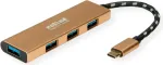 ROLINE 14.02.5049-5 - USB 3.2 Gen 1 (3.1 Gen 1) Type-C - USB 3.2 Gen 1 (3.1 Gen 1) Type-C - 5000 Mbit/s - Kuldne - akr&uuml;&uuml;lnitriilbutadieenst&uuml;reen (ABS) - Alumiinium - &Uuml;mmargune kaabel