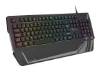 M&auml;nguriklaviatuur GENESIS Rhod 350 RGB &mdash; T&auml;issuuruses 104 klahviga USB QWERTY Hispaania, must, RGB taustvalgustus, randmetugi