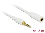 Audio kaabel DeLOCK 85591 5m 3.5mm Valge