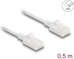 V&otilde;rgukaabel DeLOCK RJ45 Cat.6A pistik pistikusse U/UTP 0,5 m valge
