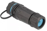 DeLOCK 86701 veekindel RJ45 pesa-pesa Cat.6A liitmik kaanega, must