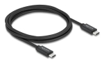 DELOCK USB4 Gen 3x2 Koaksiaalne USB-C&ndash;USB-C kaabel 40 Gbps PD 3.1 240 W 2 m
