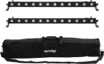 LED riba komplekt EUROLITE 2x LED BAR-12 QCL RGBA pehmekotiga &ndash; 2 &uuml;hikut, QCL RGBA LED-id