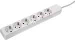 Pikendusjuhe AS Schwabe 11631 Schuko valge, 1 tk, Schuko pistikupesad