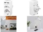 LogiLink PA0276 Pistikupesa USB laadimisv&auml;ljundiga ja liigpingekaitsega, IP20, valge