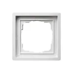 Gira 0211112 1-kohaline raam, kruvideta, puhasvalge, 83,3 x 83,3 mm, paksus 10,6 mm