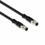 ACT Industrial 1.50 meetrit andurikaabel M8A 4-kontaktiline isane M8A 4-kontaktilisele isasele, Ultraflex Xtreme TPE kaabel, varjestatud