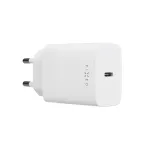 USB-C reisilaadija FIXED FIXC30N-C-WH &mdash; 30W kompaktne USB-C toiteadapter, &uuml;he pordiga kiirlaadimine
