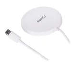 AUEKY Aircore Magnetic LC-A1 juhtmevaba magnetlaadija QI USB-C 15 W valge