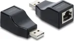 Delock USB 2.0 Type-A isane RS-232 RJ45 emane jadaadapter, must (63290)
