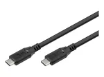 Kaabel USB-C USB-C 3.2 Gen2, 10 Gbit/s, 1m, must, Power Delivery 3.0, 100W, 4K, 60Hz