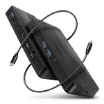 Axagon HMC-U4 USB4 dokk, 3x USB-A, 2x USB-C, HDMI ja DP 8K/30Hz, RJ-45, SD/mSD, heli, PD 100W