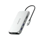 ORICO XCR 12-in-1 USB-C dokkimisjaam, 3x USB-A 3.1, 1x USB-A 2.0, 1x USB-C PD 100W, 1x USB-C 3.1, 1x HDMI 1.4 4K 30Hz, 1x VGA 1080p, SD/microSD 3.0, RJ45 Gigabit, 3.5mm heli, h&otilde;bedane