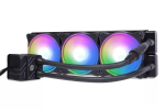Muldade k&otilde;ik-&uuml;hes vedelikjahuti Alphacool 13074 &mdash; 120 mm ventilaatorid, 3 ventilaatorit, 2500 p/min, 40 cm torud, vasest radiaator, mitmev&auml;rviline LED, must