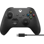 Microsoft Xbox Wireless Controller + USB-C kaabel Must Gamepad Analogue / Digital PC, Xbox One, Xbox One S, Xbox One X, Xbox Series S, Xbox Series X