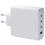 DBRAMANTE1928 Re-Charge GaN seinilaadija 140W &ndash; 4 v&auml;ljundporti (3x USB-C, 1x USB-A) &ndash; Valge
