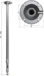 DELTA BR-60X120 Teleskoopne laekinnitus CCTV-kaameratele, 710&ndash;1220 mm, valge
