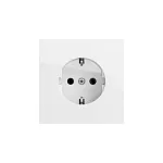 Gira 446670 SCHUKO pistikupesa, seinasisene, puhas valge l&auml;ikiv, 16 A, 250 V, System 55