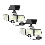LEPRO 640005-DW-2 P&auml;ikeseenergia liikumisanduriga valgusti, 2-pakk, 600 luumenit, 6500K k&uuml;lm valge, IP65 veekindel, 3 režiimi, seinale kinnitatav