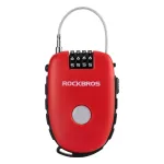 Rockbros Sisset&otilde;mmatav kaablilukk 32420981001 Punane - 3-kohaline kombinatsioon, 90 cm punutud teras