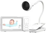 Chillax DM685 Wi-Fi/FHSS videobeebimonitor 5 inch vanema&uuml;ksusega, 1080p kaamera, panoraam-kallutus, &ouml;&ouml;n&auml;gemine, kahesuunaline k&otilde;ne, temperatuuriandur, h&auml;llilaulud, valge