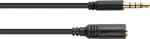GoodConnections 3,5 mm 4-pooluseline TRRS pikenduskaabel, isane emasele, 2 m, must AS-35V4B2