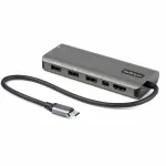 StarTech.com USB C Multiport Adapter &ndash; USB-C HDMI-le v&otilde;i Mini DisplayPort 4K 60 Hz, 100 W toiteedastuse l&auml;bip&auml;&auml;s, 4-pordiline 10 Gbps USB-jaotur &ndash; USB USB-C mini dokk &ndash; 12-tollise kinnitatud kaabliga