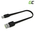 USB A &ndash; USB C kaabel Green Cell KABGC03 &mdash; 0,25 m, must, 480 Mbit/s