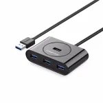 UGREEN 20291 4-pordiline USB 3.0 jaotur, 1 m kaabel, must