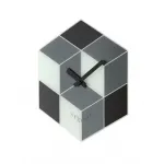 NeXtime klok 8171 Cubic, 43,5x37 cm, Sein, Must/Valge/Hall