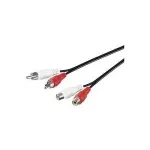Microconnect AUDCH5 helikaabel 5 m 2 x RCA Must