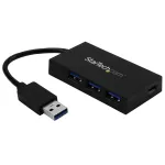 StarTech.com HB30A3A1CSFS 4-pordiline USB 3.0 lauajaotur, USB-A -> 3x USB-A + 1x USB-C, toiteadapteriga
