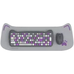 Traadita klaviatuuri ja hiire komplekt CANYON HSET-W6 Kitty Edition &ndash; violetne