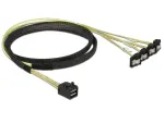 SCSI-kaabel DeLOCK 85685 must kollane 1 m 1 x Mini SAS HD SFF-8643 4 x SATA 7 pin
