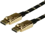 DisplayPort kaabel ROLINE 11.04.5648 7,5 m Must Kuldne