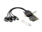 Conceptronic 4-pordiline DB9 RS232 jadaliiidese PCIe-kaart, PCIe, RS-232, PCIe 2.0, RS-232, Must, Hiina